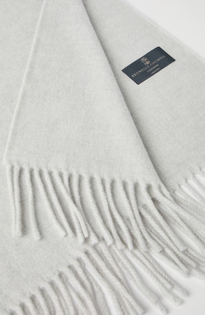 Brunello Cucinelli Cashmere scarf, Alternate, color, Light Grey