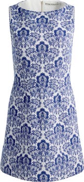 Alice + Olivia Eva Print Structure Sleeveless Minidress