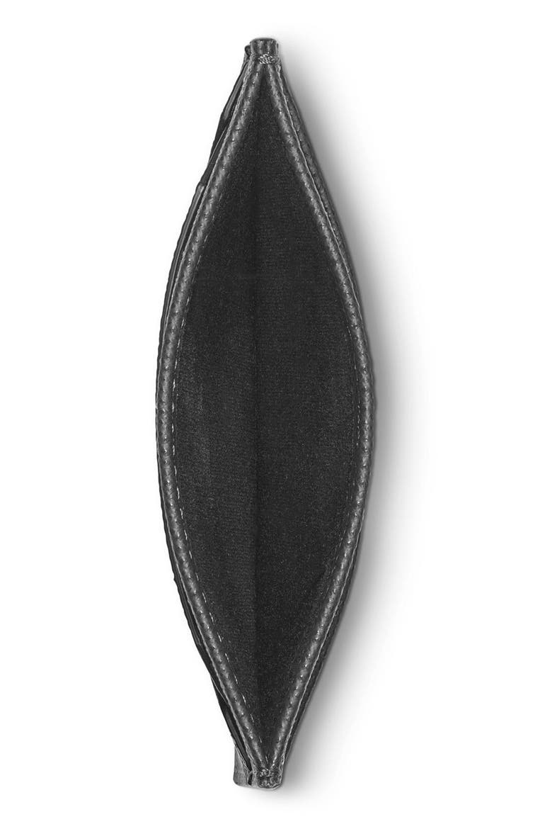 Sartorial Leather Card Holder, Alternate, color, BLACK