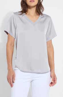 Lysse Sonja V-Neck Mixed Media Top