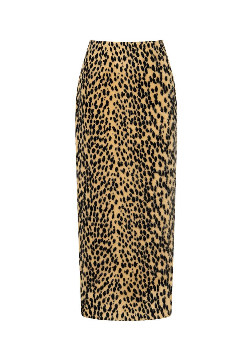 Leopard Print Pencil Skirt, Alternate, color, Multi-Colored