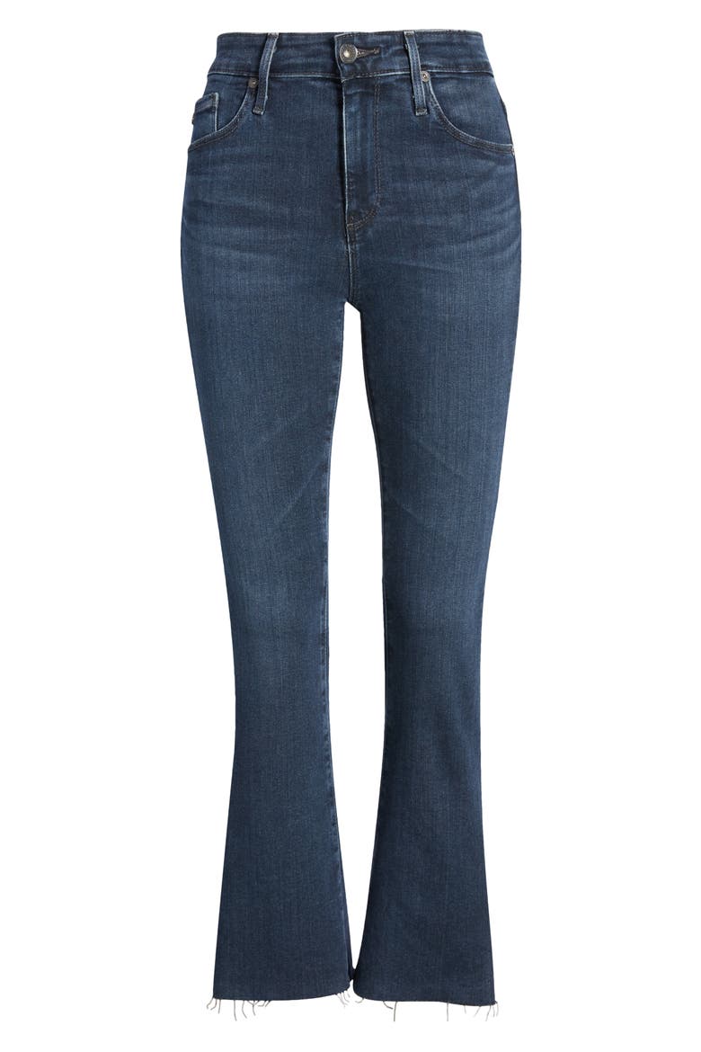 Farrah Raw Hem High Waist Crop Bootcut Jeans, Alternate, color, EMPIRE