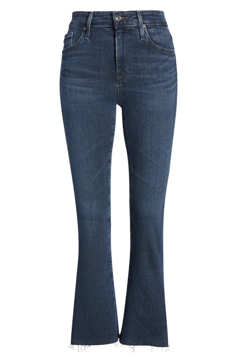 AG Farrah Raw Hem High Waist Crop Bootcut Jeans, Alternate, color, 