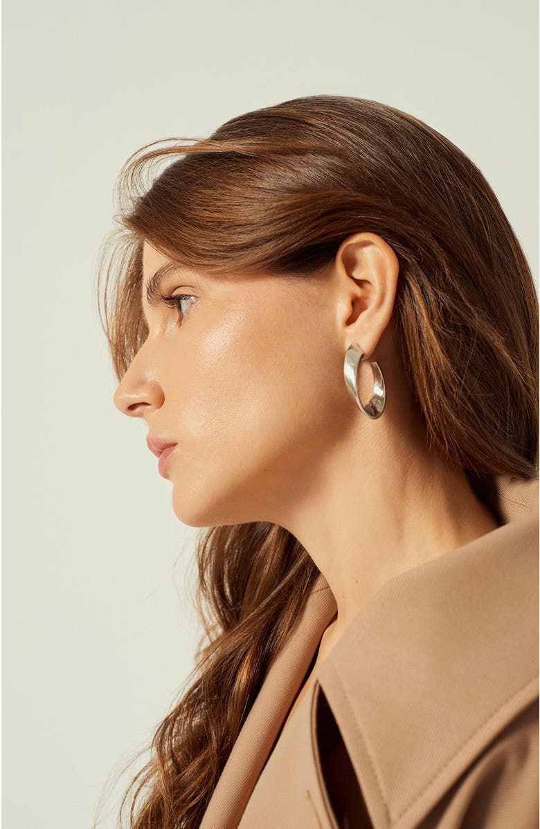 CXC Aroma Hoop Earrings, Alternate, color, Silver