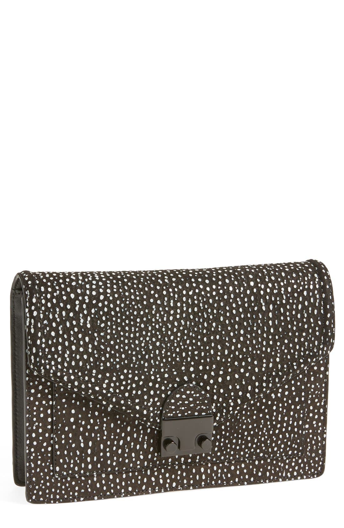 'Rider' Clutch, Main, color, BLACK/ WHITE
