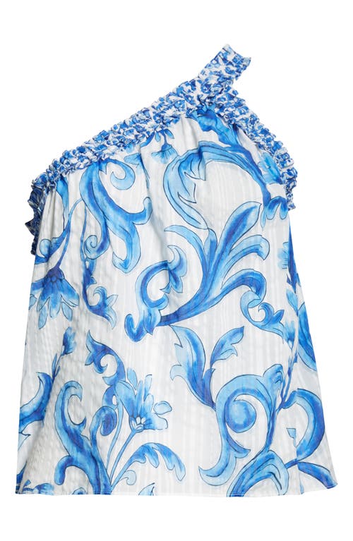 Ramy Brook Florence Print One-shoulder Top