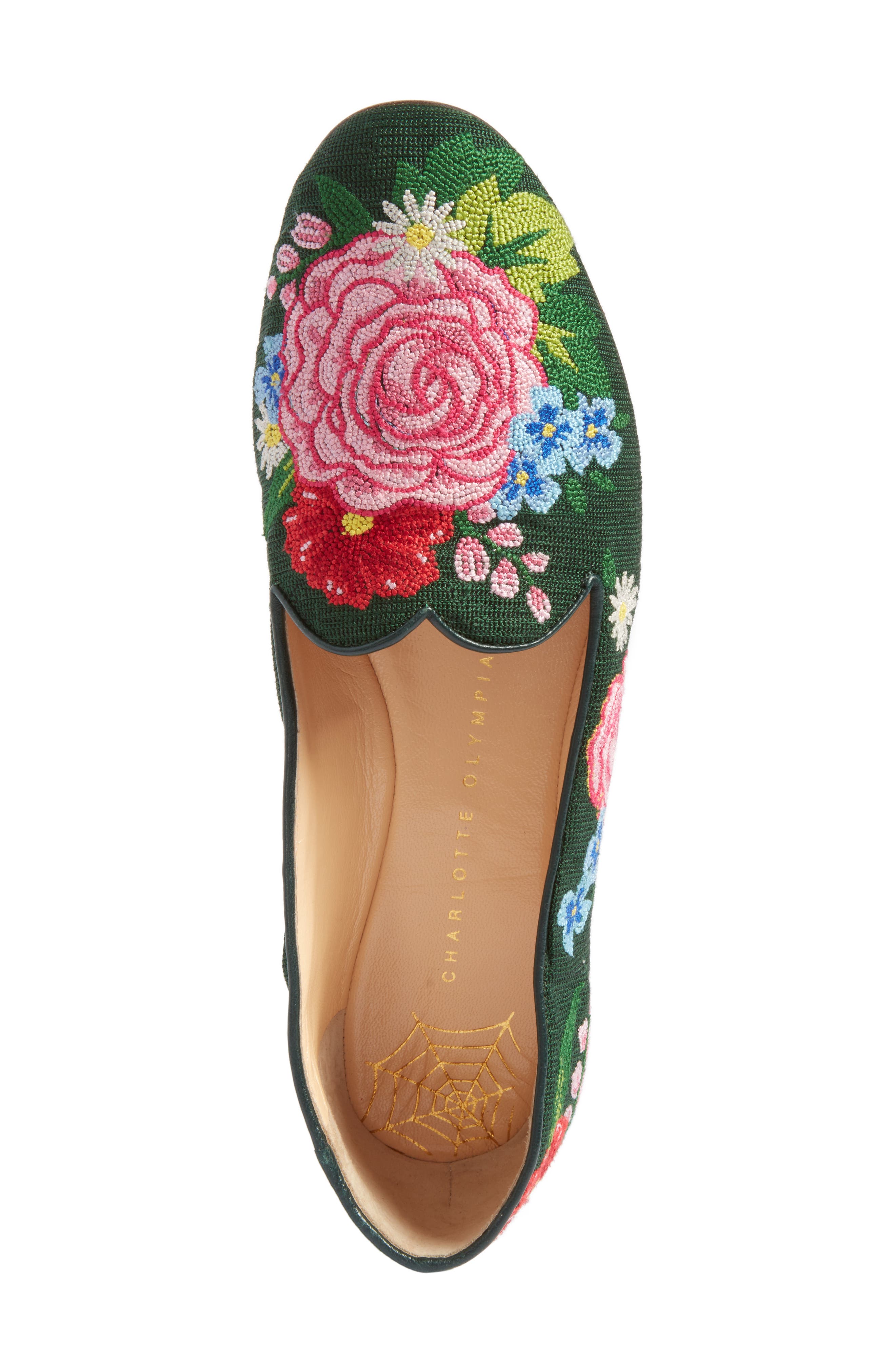 Charlotte Olympia Rose Garden Loafer, Alternate, color, 