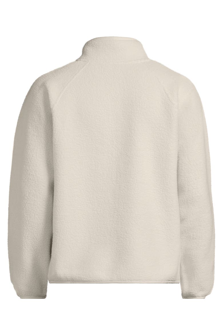 Unisex Snap Neck Fleece Pullover, Alternate, color, Ivory Latte