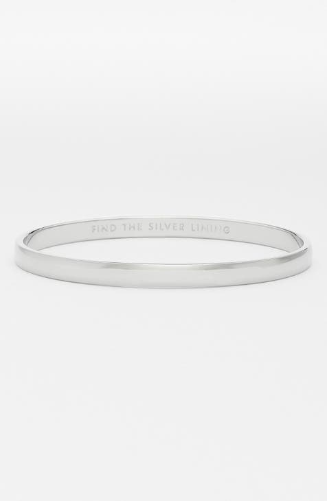 'idiom - find the silver lining' bangle