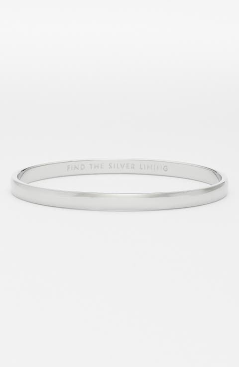 'idiom - find the silver lining' bangle