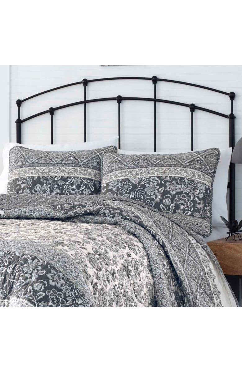 STONE COTTAGE Abbey 136 Thread Count Cotton Quilt Set, Alternate, color, Grey