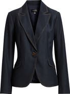 Tahari ASL One-Button Denim Jacket