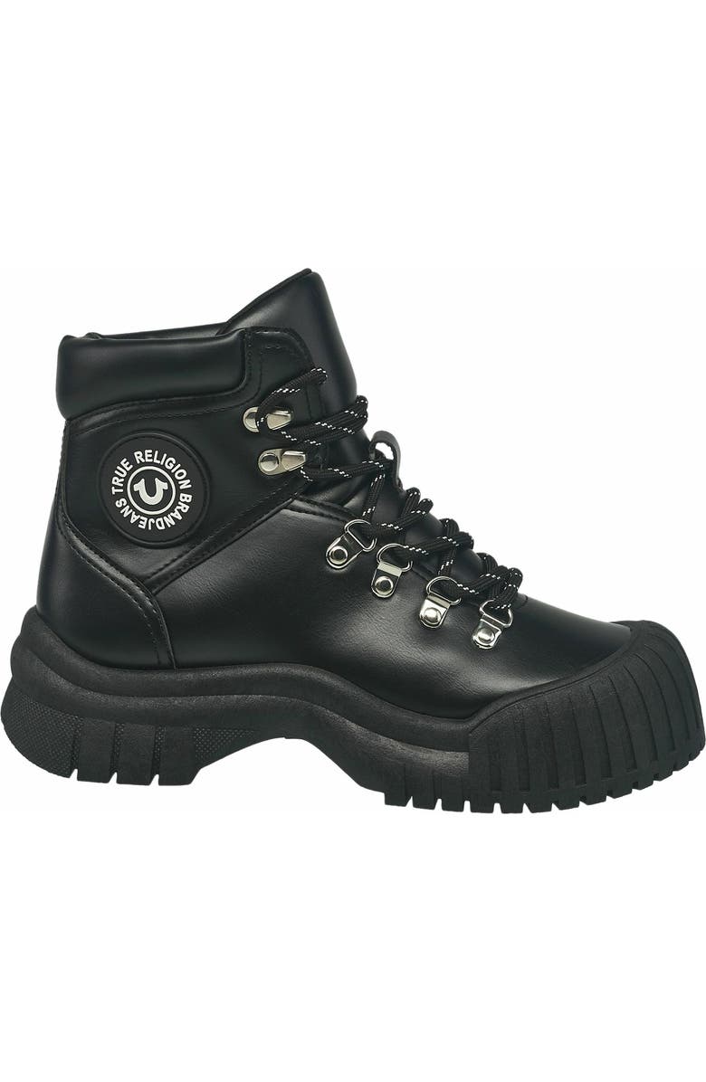 True Religion Chris Lace Up Boot, Alternate, color, Black