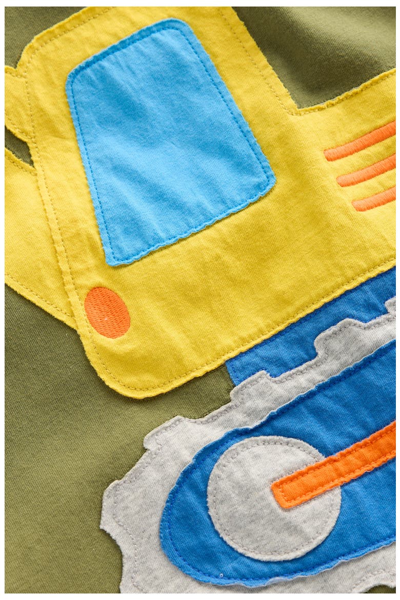 Kids' Digger Appliqué Long Sleeve Cotton Graphic T-Shirt, Alternate, color, DILL DIGGER