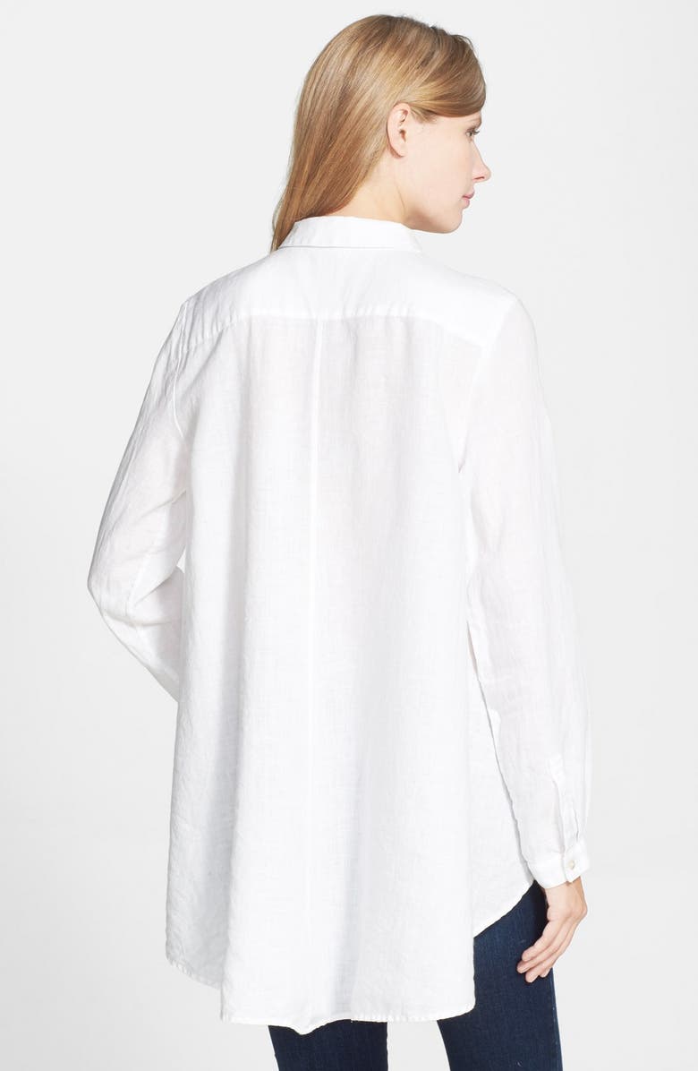 Eileen Fisher Classic Collar Organic Linen Shirt, Alternate, color,