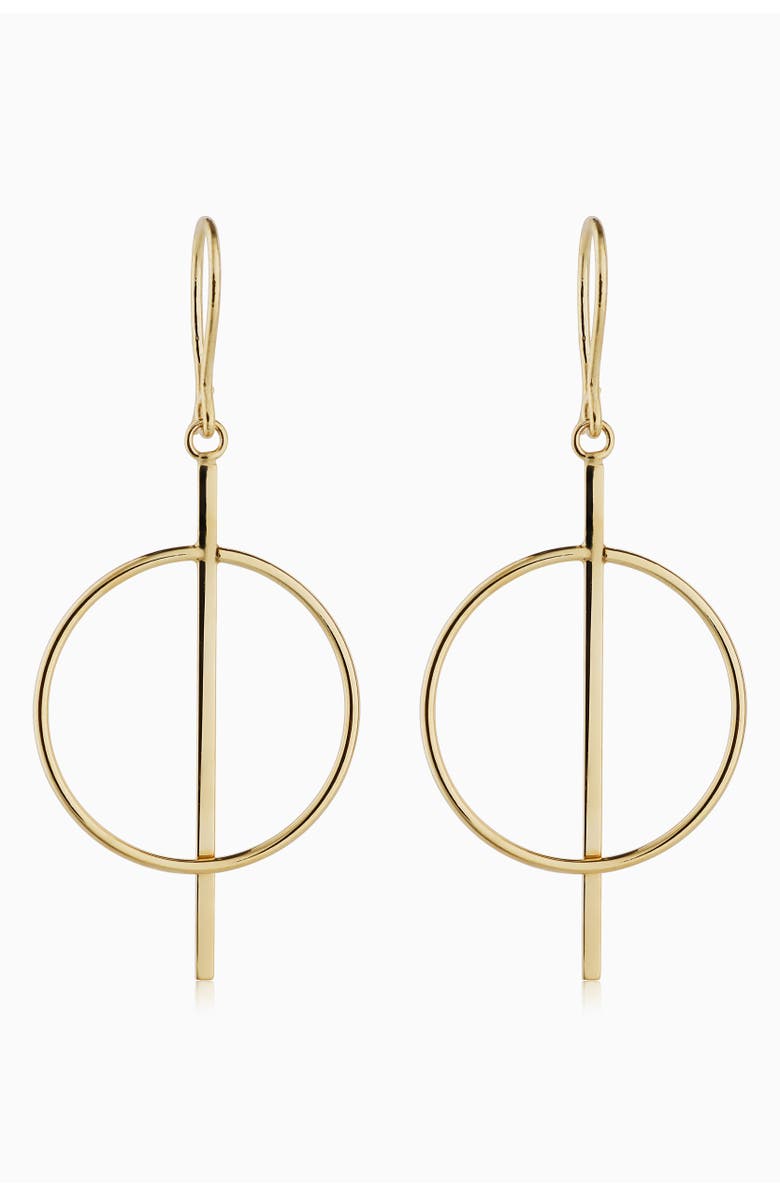 Oradina 14K Yellow Gold Gallery Drop Earrings, Main, color, Yellow Gold