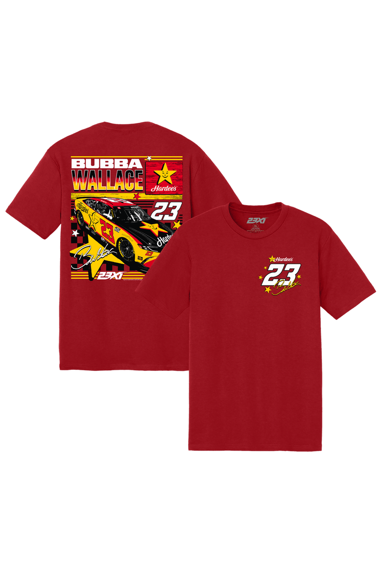 Men's 23XI Racing  Red Bubba Wallace #23 Hardee's T-Shirt, Main, color, Red