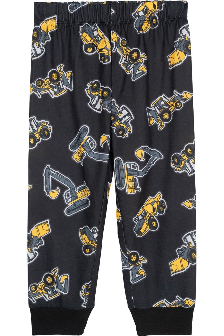 Pajama Shirt And Pants Set, Alternate, color, Grey and Yellow