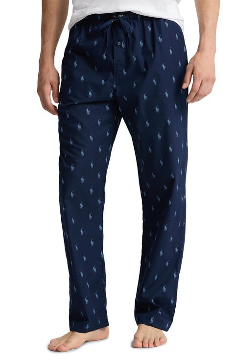 Print Cotton Pajama Pants