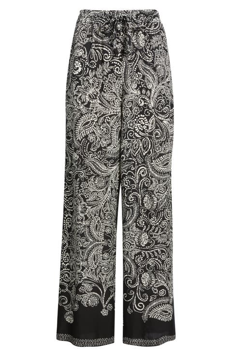 Elastic Waist Wide Leg Pants