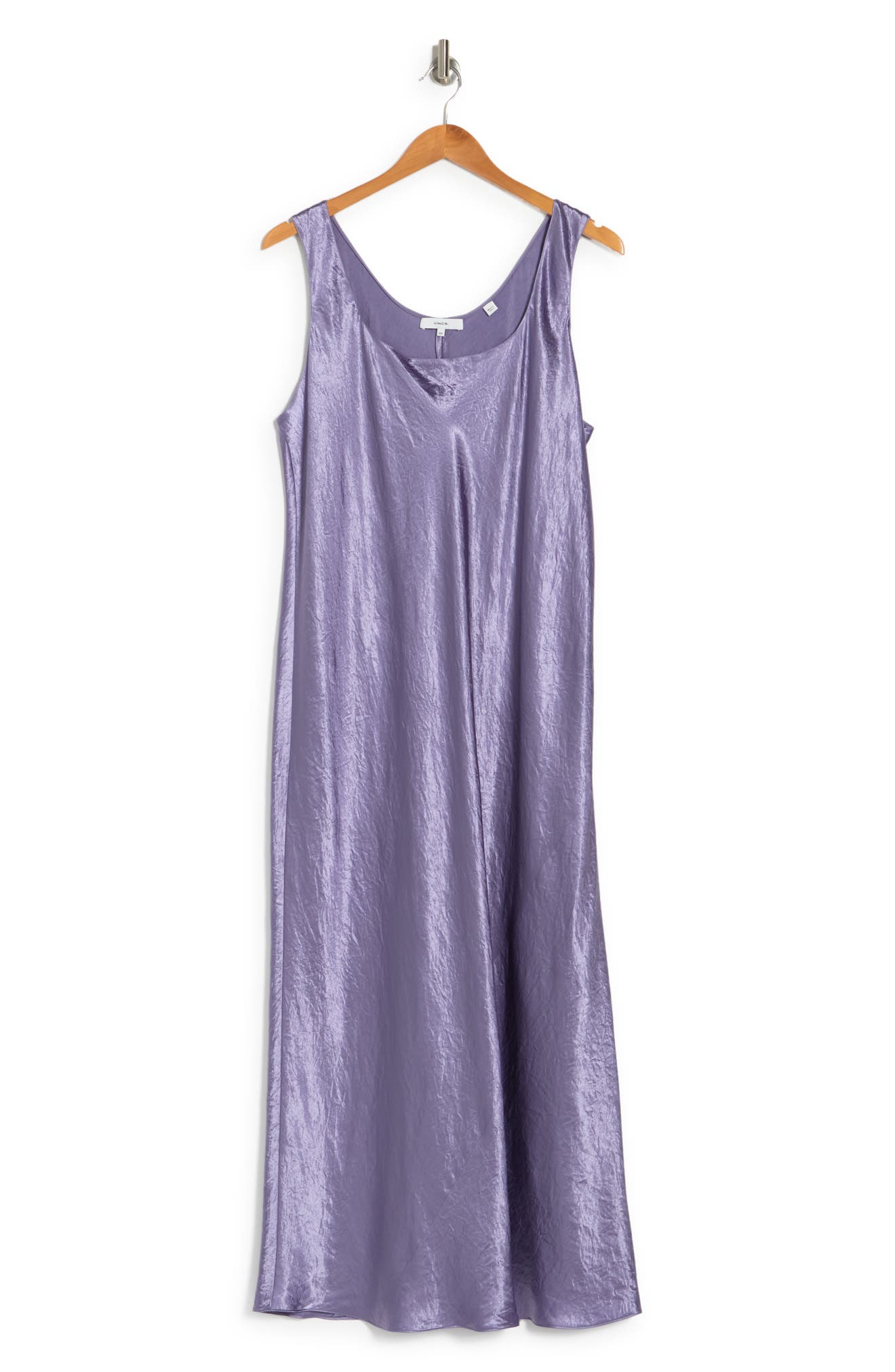 Vince Square Neck Satin Tank Dress