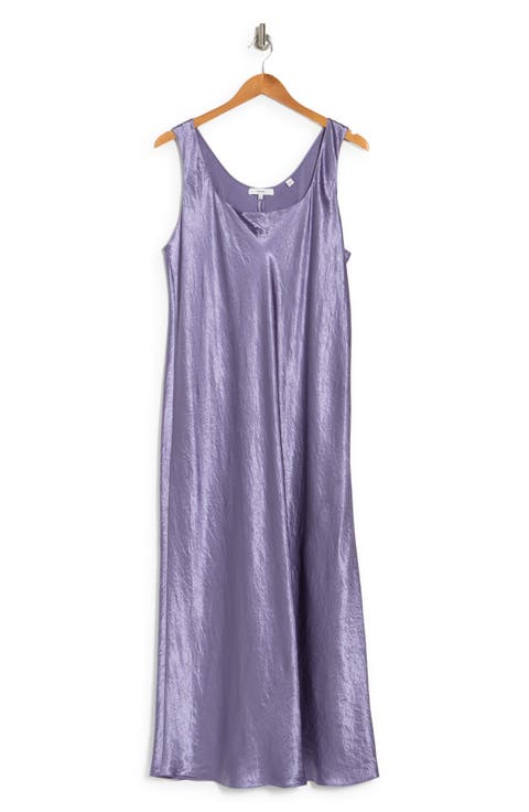 Square Neck Satin Tank Dress