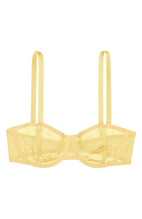 Cuup The Balconette Mesh Underwire Bra In Honey