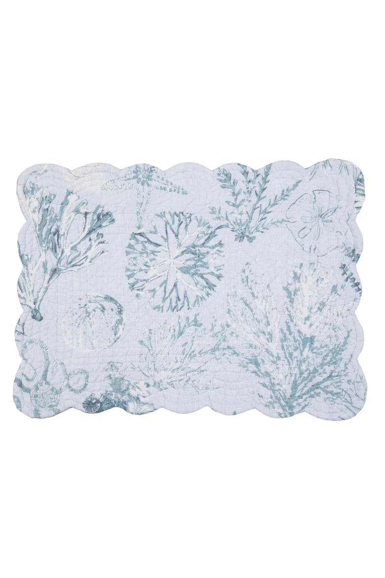 Cerulean Breeze 100% Cotton Set of 6 Placemats 13" x 19", Alternate, color, Blue