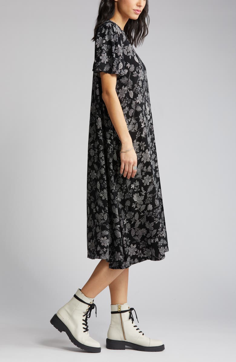 Treasure & Bond Floral Print Dress, Alternate, color, 