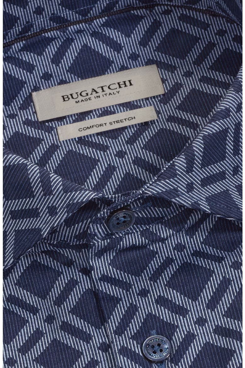Axel Geometric Long Sleeve Shirt, Alternate, color, NAVY