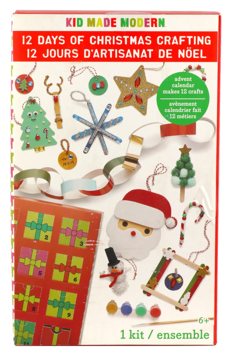 Kid Made Modern 12 Days of Christmas Crafting Kit, Main, color, Multi
