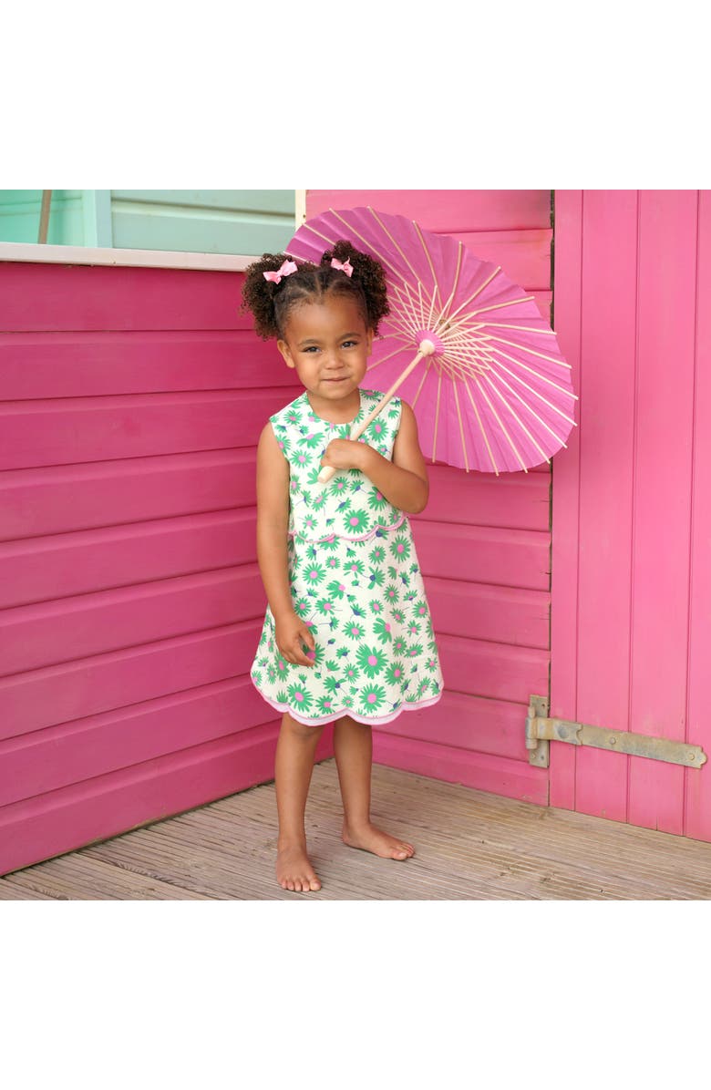 Rachel Riley Floral Shift Dress, Alternate, color, Green