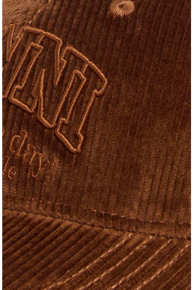 Logo Embroidered Cotton Corduroy Adjustable Baseball Cap, Alternate, color, TORTOISE SHELL