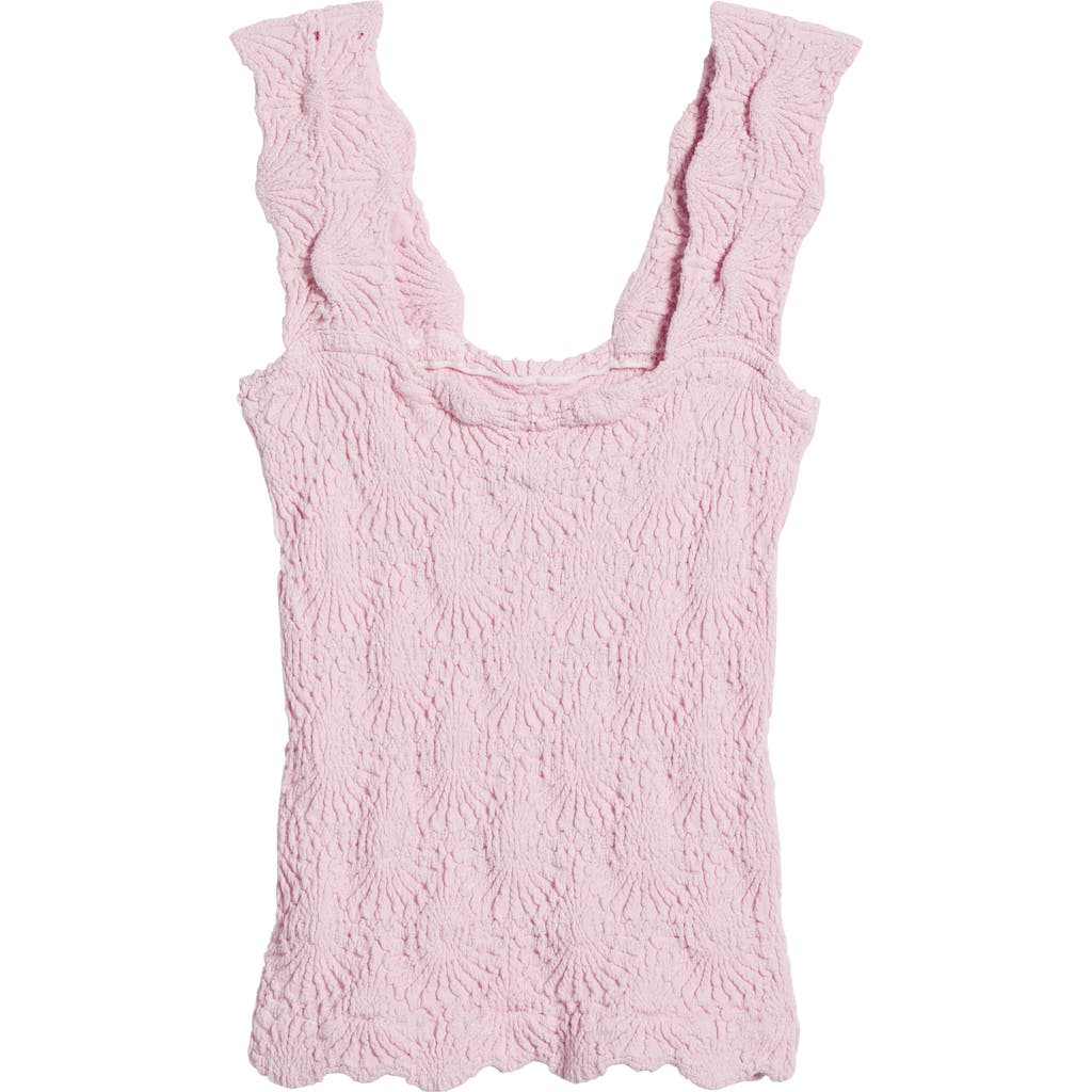 Free People Love Letter Floral Knit Camisole In Pink