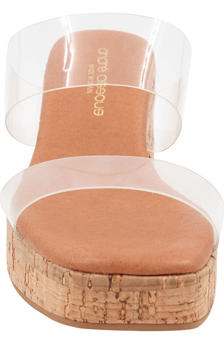 André Assous Cairo Platform Sandal, Alternate, color, Clear