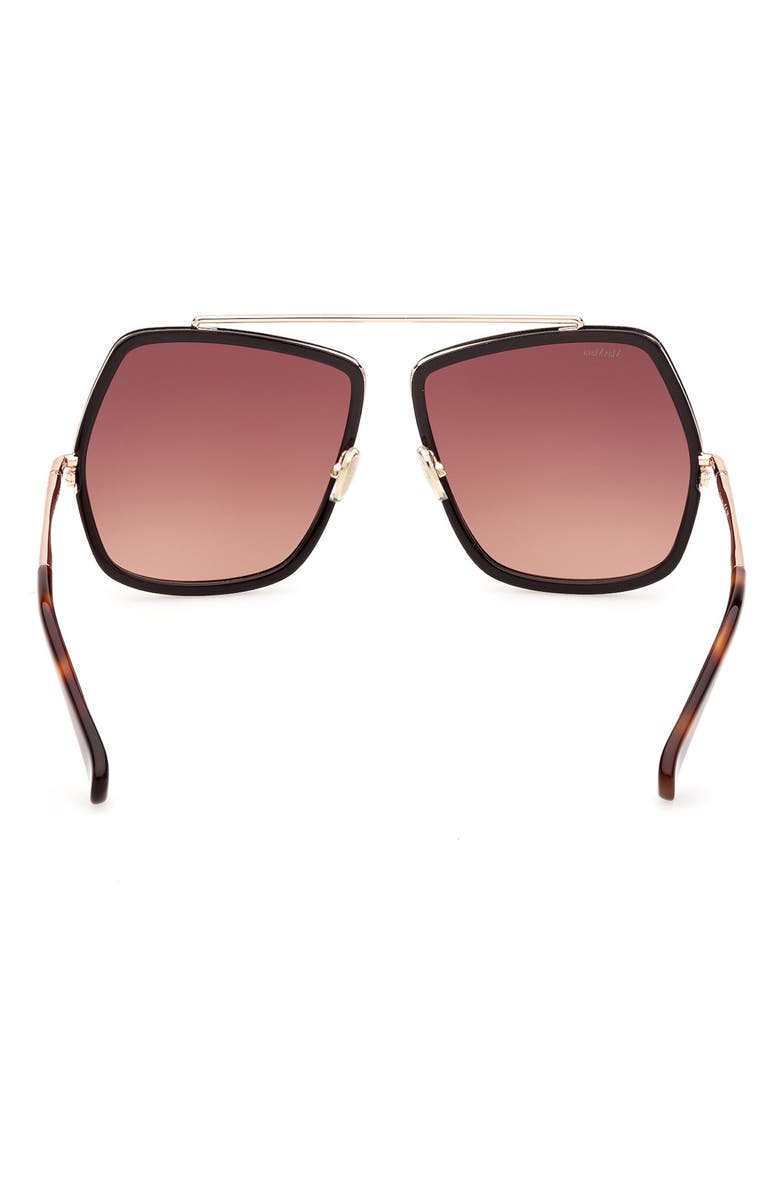 Max Mara 64mm Gradient Geometric Sunglasses, Alternate, color,