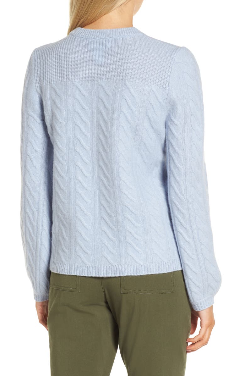 Nordstrom Signature Cable Cashmere Sweater, Alternate, color, 