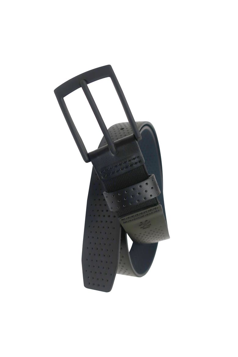 Comfort Stretch Perforated Leather Golf Belt, Main, color, Black