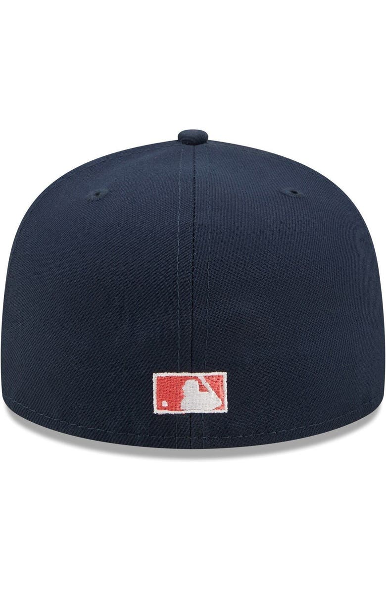 New Era Men's New Era Navy Chicago Cubs Wrigley Field 100th Anniversary Lava Undervisor 59FIFTY Fitted Hat, Alternate, color,