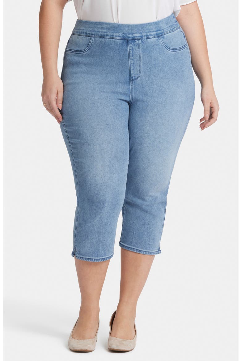 Dakota Side Slit Pull-On Capri Jeans, Main, color, CORFU