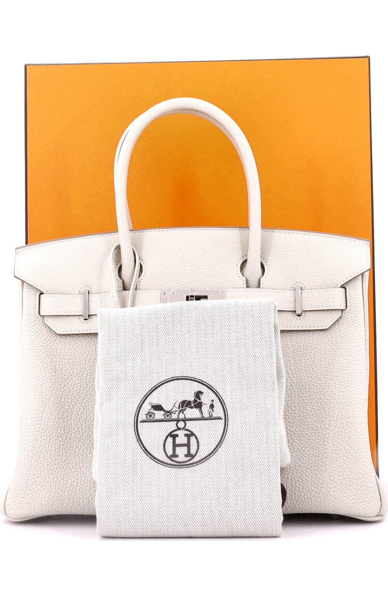 Pre-Owned Hermes Birkin Handbag Light Togo with Palladium Hardware 30, Alternate, color,