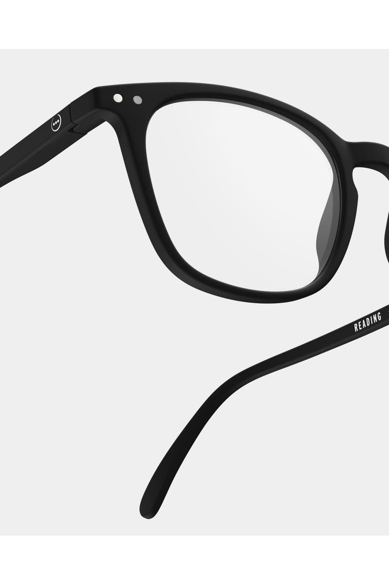 #E 49mm Trapeze Reading Glasses, Alternate, color, Black