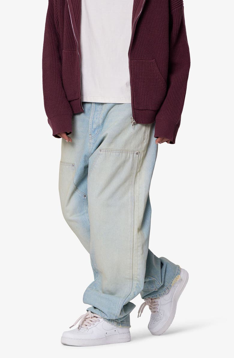 mnml West Double Knee Wide Leg Jeans, Alternate, color, 