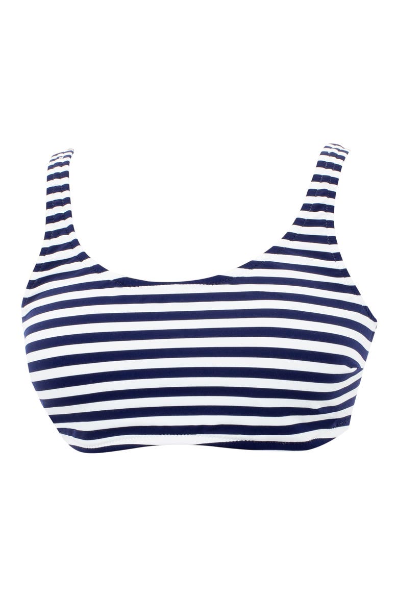 Alba Stripe Maternity Bikini Top, Alternate, color, NAVY/ WHITE