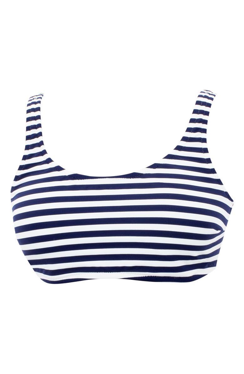Pez D'Or Alba Stripe Maternity Bikini Top, Alternate, color, Navy/ White