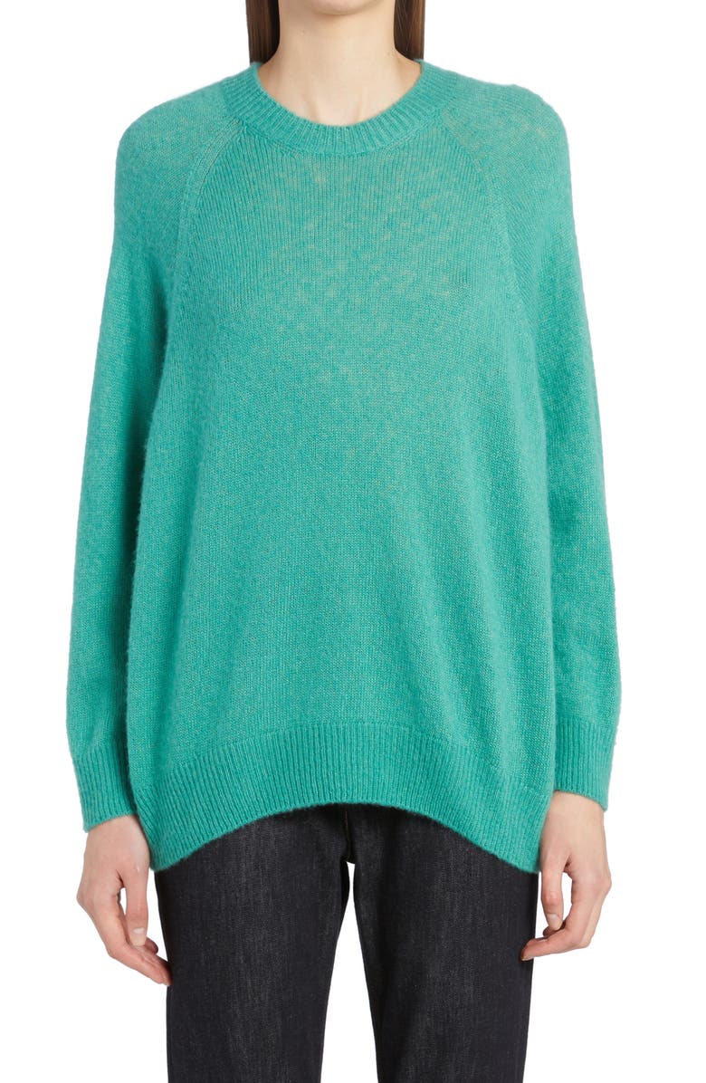 Agnona Relaxed Fit Cashmere & Silk Sweater, Main, color, 