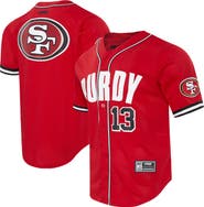 PRO STANDARD Men's Pro Standard Brock Purdy Scarlet San Francisco 49ers Mesh Button-Up Baseball Jersey