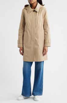 London Fog Oversize Single Breasted Hooded Raincoat