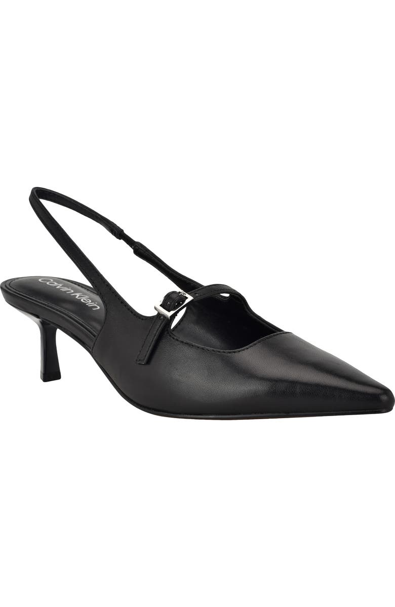 Calvin Klein Kallien Slingback Pointed Toe Kitten Heel Pump, Main, color,