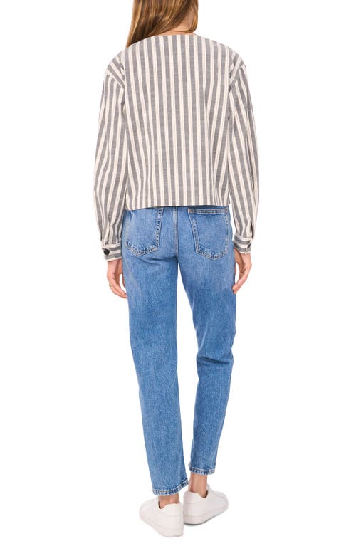 VINCE CAMUTO VINCE CAMUTO STRIPE CROP JACKET 
